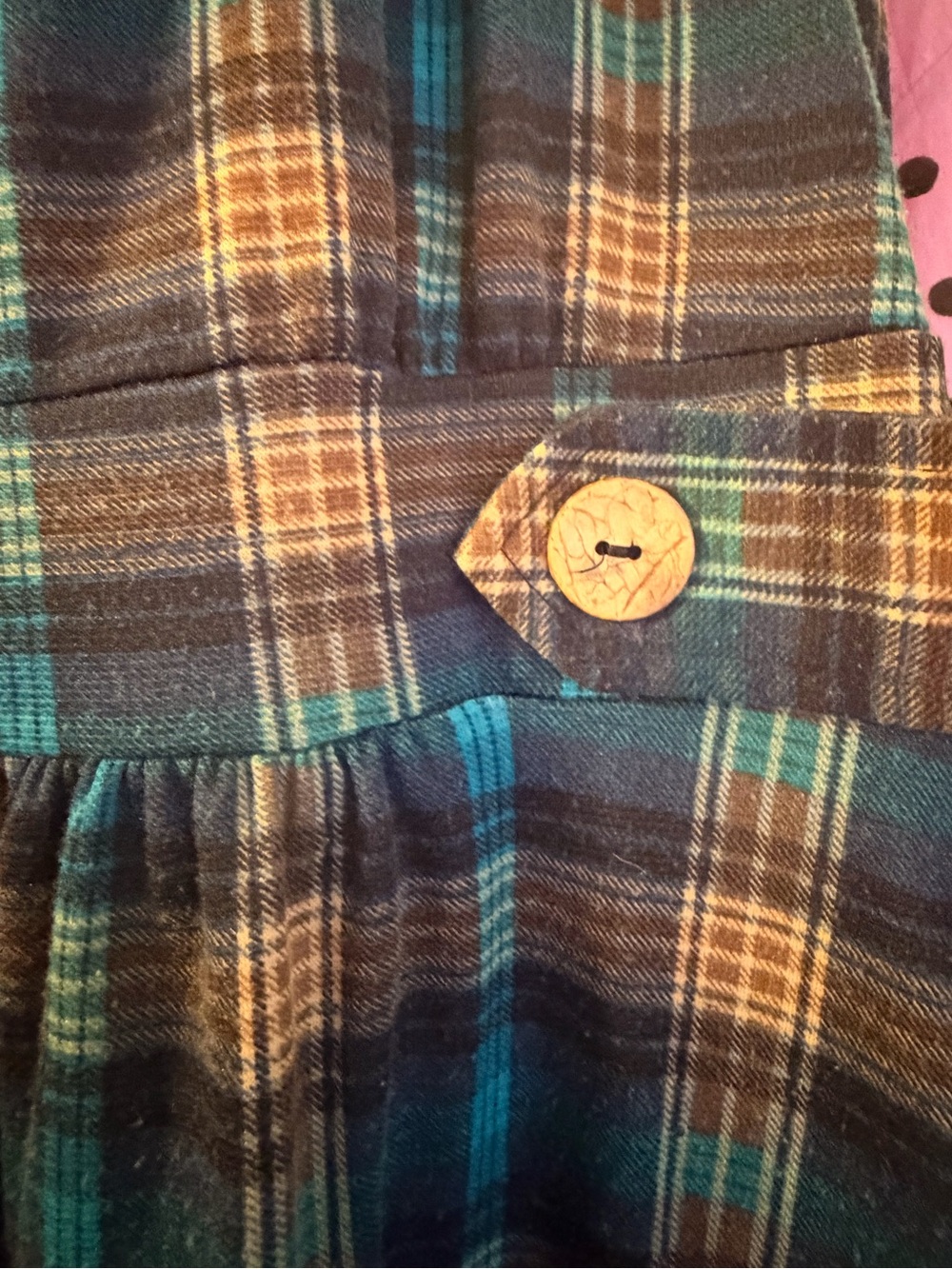 ModCloth “Coach tour” dress in blue and yellow plaid